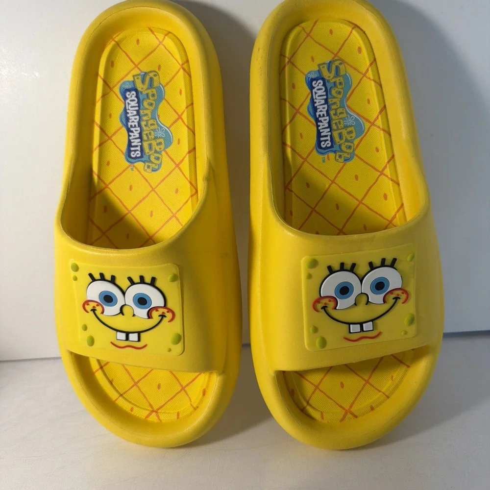 SpongeBob SquarePants Comfort Slide Sandals Mens Size 10 Ground Up